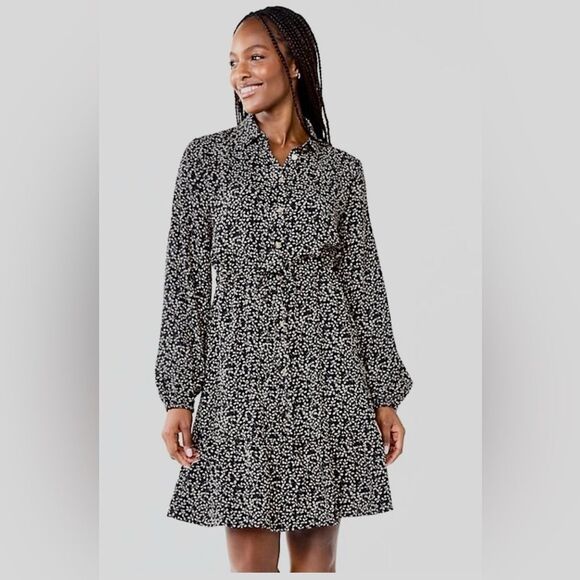 Draper James RSVP Black/Pink Floral Women's Dress - Picture 1 of 13